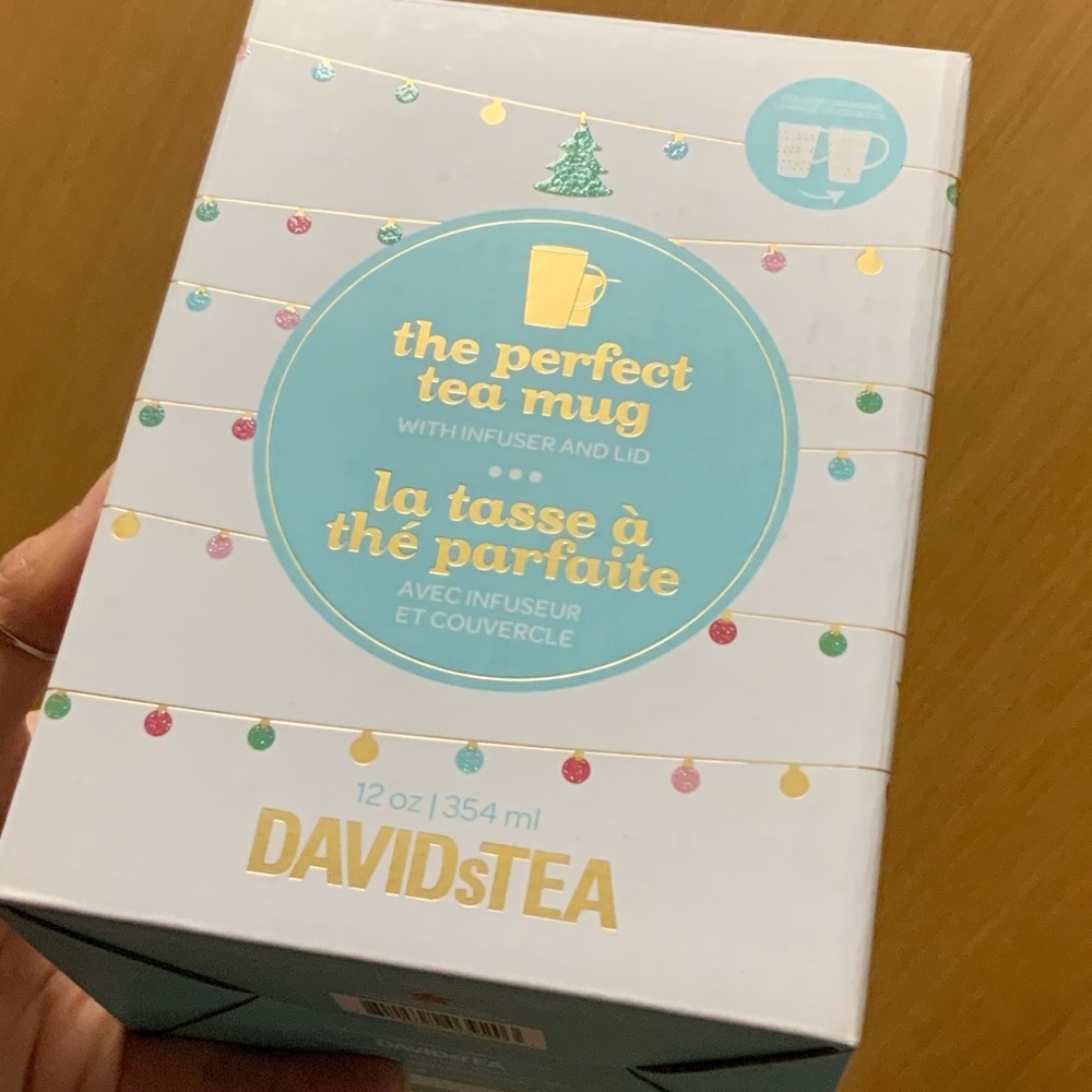 DAVIDsTEA Perfect Tea Mug with Infuser and Lid size 12oz
